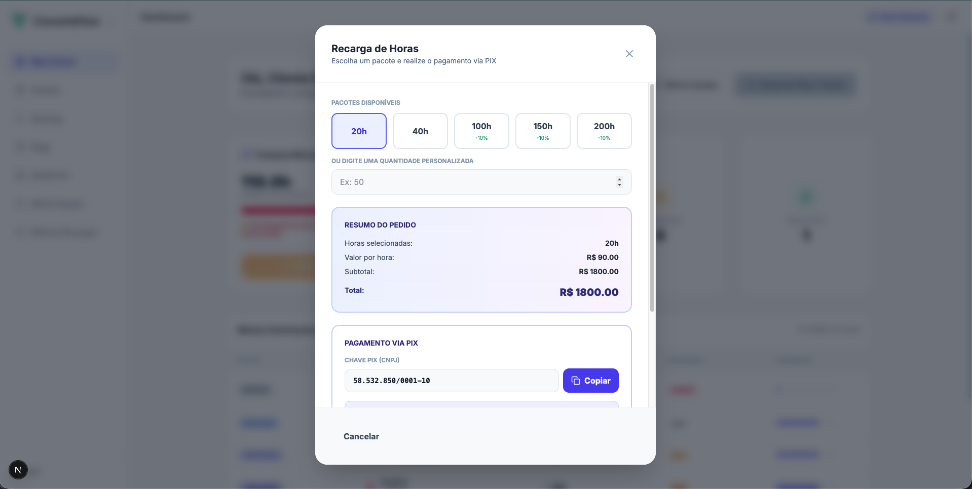 Screenshot 13 da plataforma ConverteFlow